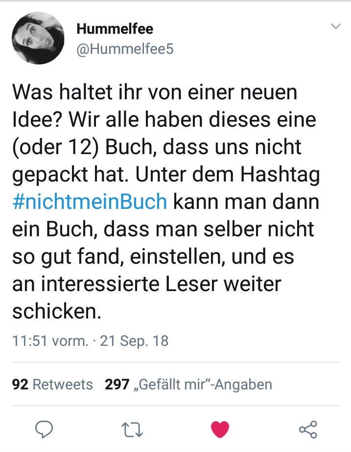 Twitteraktion zum Thema Buch bei www.nixzulesen.de